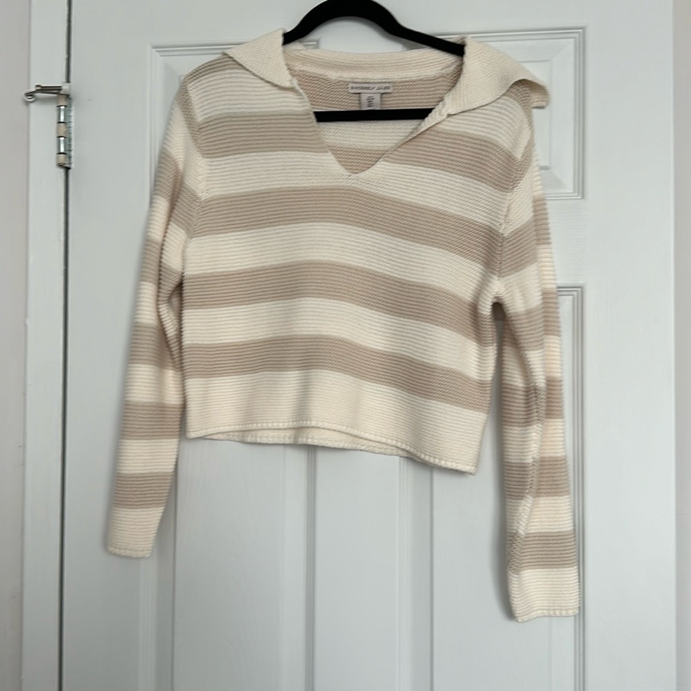 striped cropped sweater
